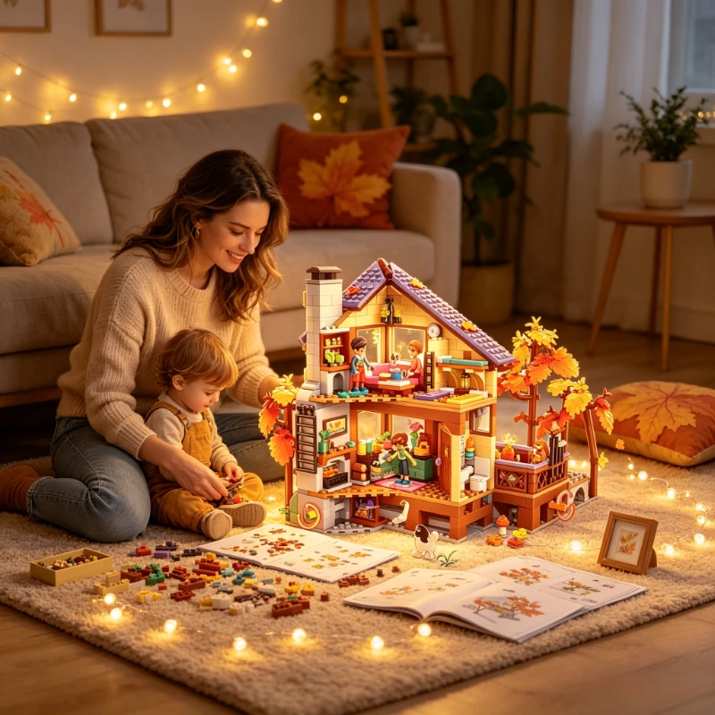 creative-moc-1229pcs-autumn-maple-forest-cottage-bricks-kit-rural-scenery-house-assembly-model-stylish-indoor-ornamentpremium