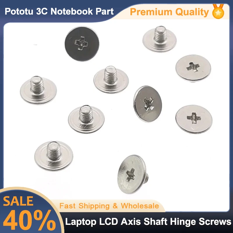 

10 шт. M2.5 с большой плоской головкой для ноутбука, ось ЖК-дисплея, шарнирные винты, углеродное никелирование, для A315-42 N19C1 3590 3510 для 15-DW 15-BS