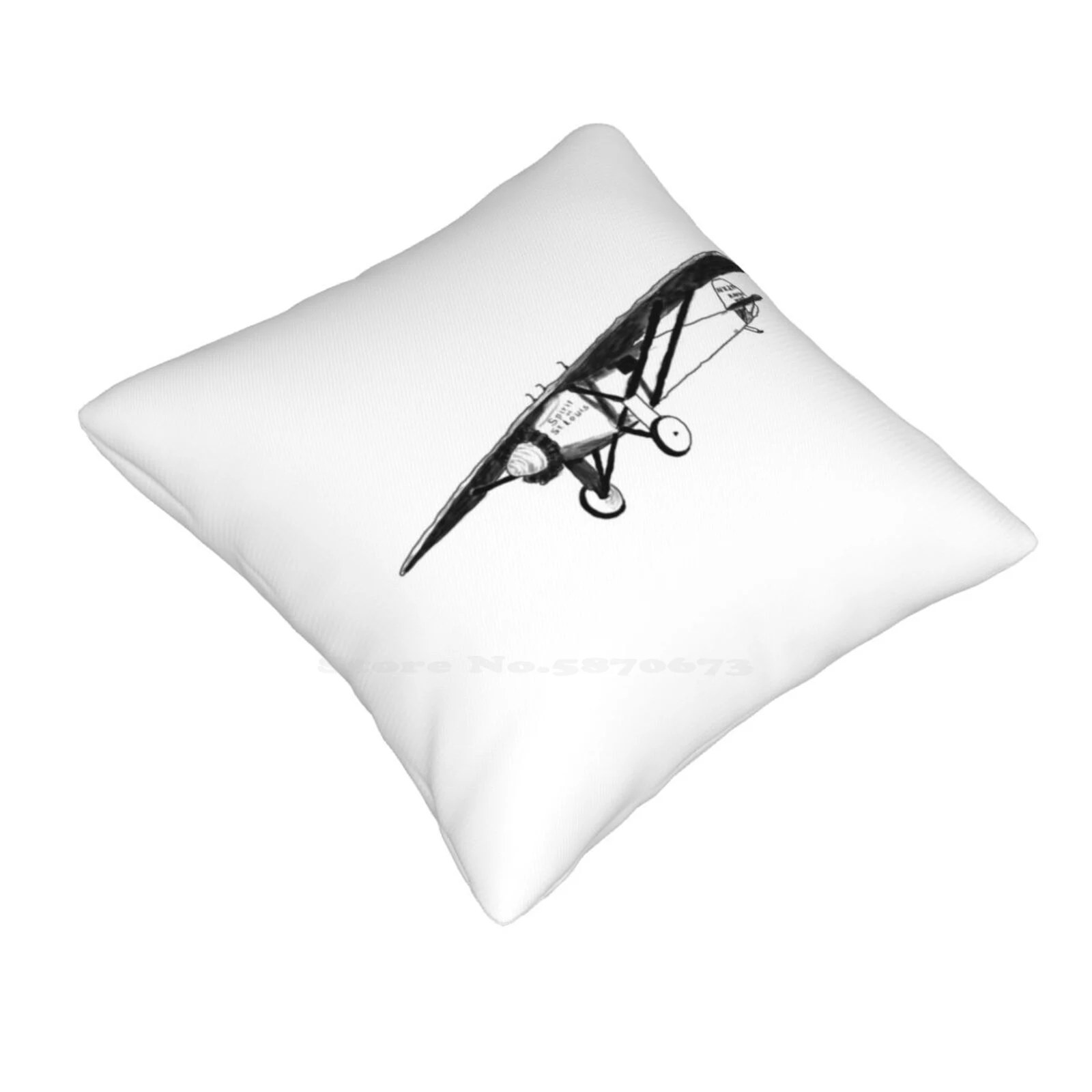 The Spirit Of Saint Louis By 9Bh Fashion Sofa Throw Pillow Cover Pillowcase Airplane Black And White Lindbergh Spirit Of Saint