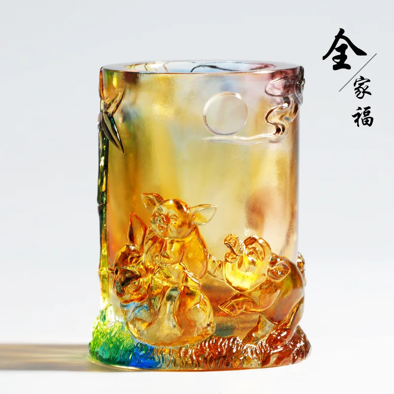 Yjq Liuli Pen Holder Company Conference Gifts for Teachers and Leaders