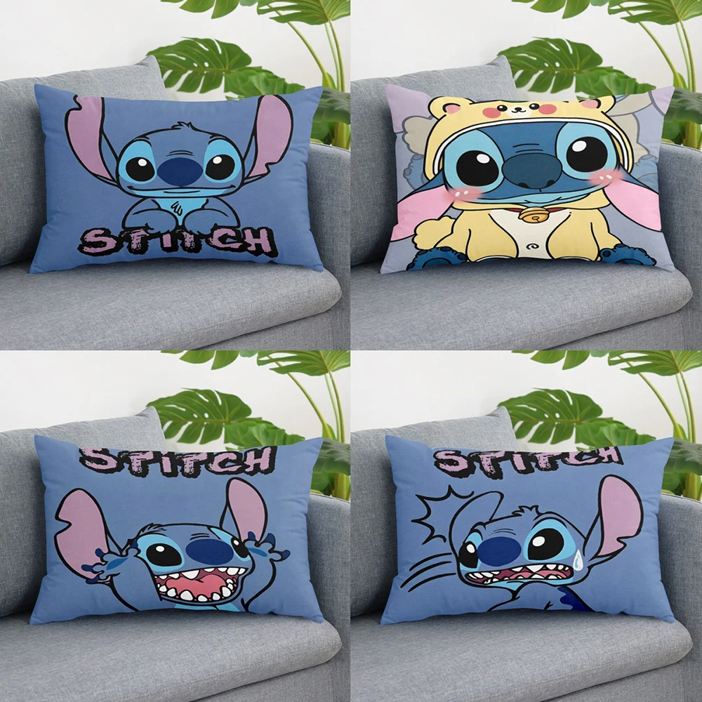 Stitch Kissenbezug Lilo und Stitch Cartoon Kissenbezug Kindergeburtstagsgeschenk Raumdekoration