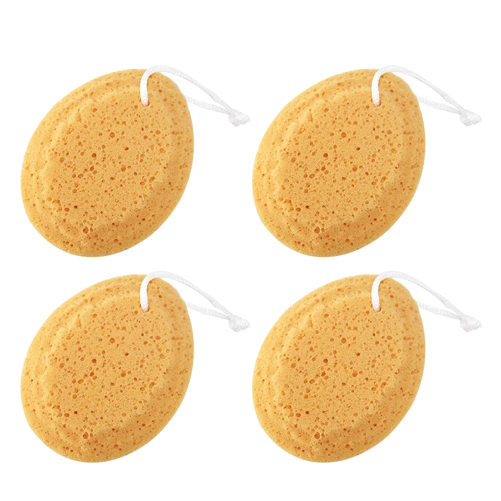 

4 Pcs Bath Sponge Baby Shower Exfoliator Sponges for Natural Tubs Honeycomb Products Scrubber