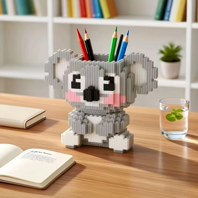 

Adorable Koala Building Blocks, Creative Puzzle Pen Holder Toy - Perfect for Office & Home Decor, Ideal Gift for All Occasions
