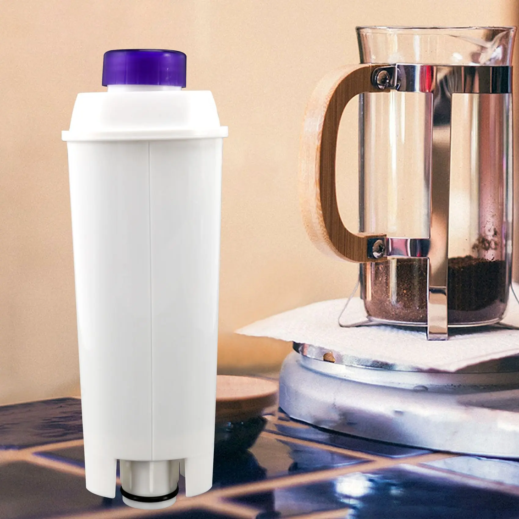 Filtro dell'acqua per macchina da caffè per cartuccia filtrante Delonghi DLSC002 compatibile con ECAM, ETAM, EC680, EC800