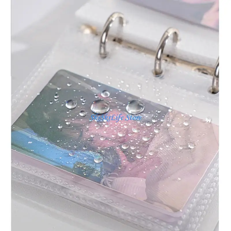 E65E Photo Organiser 40 Pocket Album With 3 Rings PP Binder Cover Photo Collection Book Card Folder For 3Inch Picture