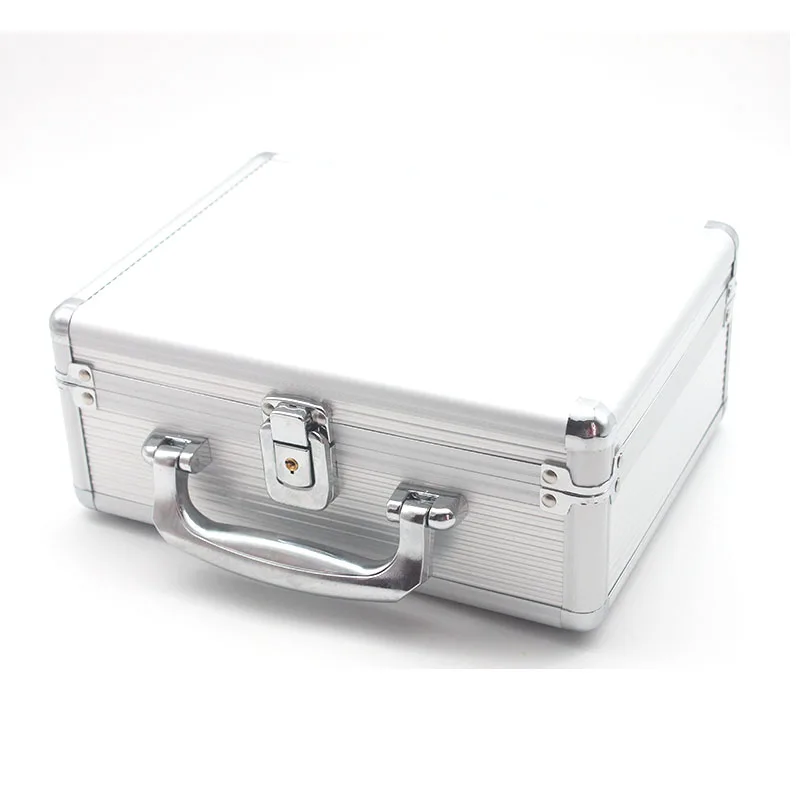 Toolbox Aluminum Alloy Suitcase Instrument Box Equipment File Box Cosmetic Case Tool Box with Sponge