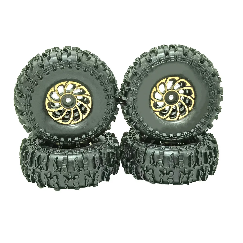 

Латунные колеса 1.0, из алюминиевого сплава, с протектором, подходят для моделей 1/24 1/18 scx24 ax24 trx4m.