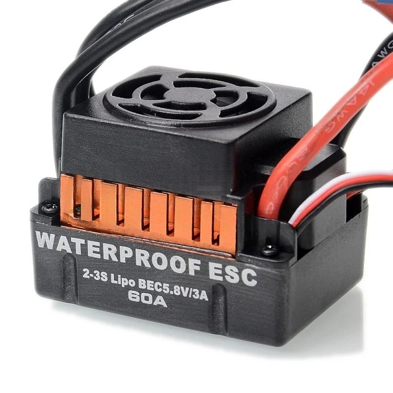 NEW ENRON MODEL CAR - Brushless Waterproof ESC with 60A 2-3S BEC 5.8V/3A for Smooth Driving Drifting