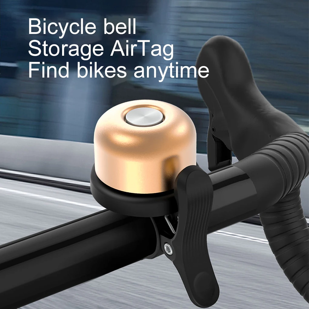 Bicycle Bell for airtag Holder 22-25mm Case Aluminum Alloy Waterproof Bike Mount GPS Tracker Anti-lost Holder Bicycle Accessorie