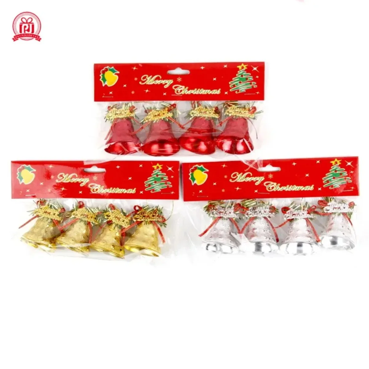 

Рождественские украшения-колокольчики 4,5 см, мини-подвески в виде рождественской елки с пластиковым покрытием для праздничного подвесного украшения, подарок на вечеринку