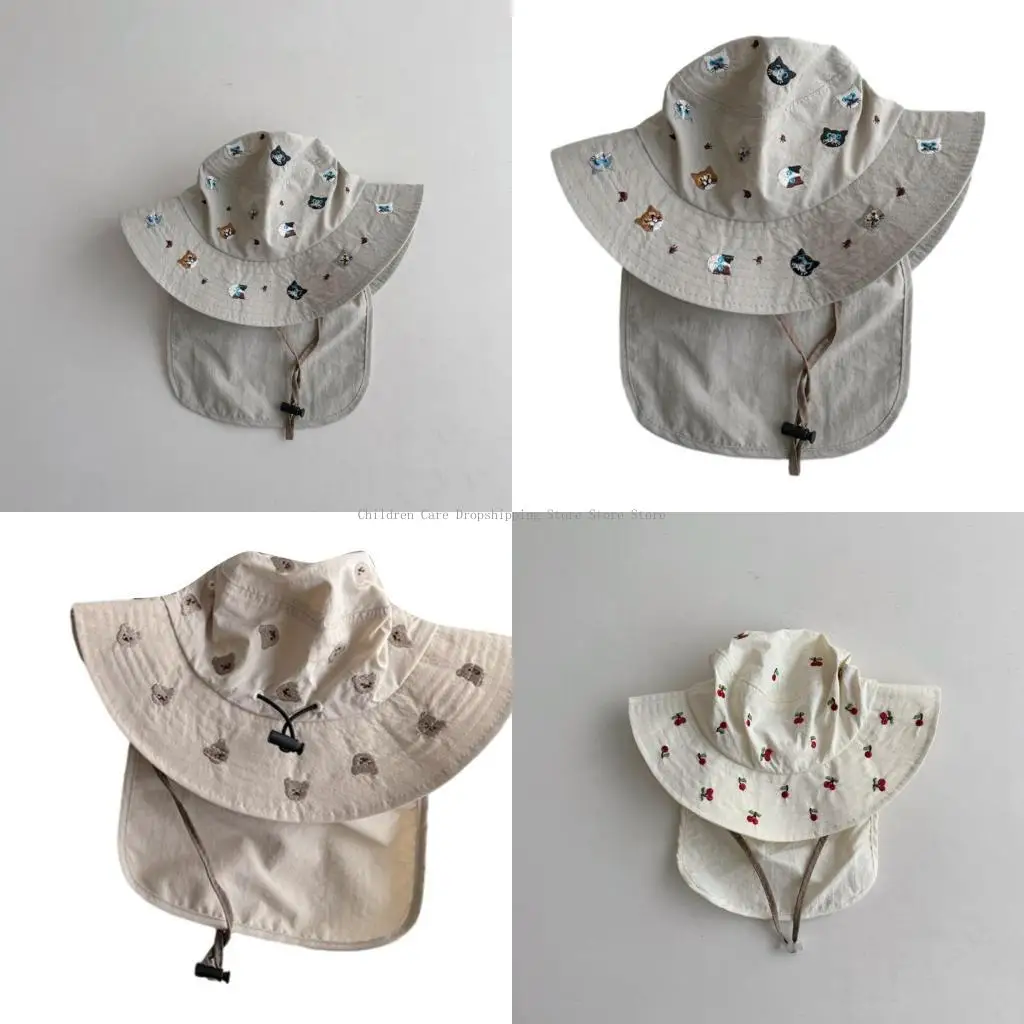 

Быстросохнущие детские шапки-ведра с принтом унисекс, детская шляпа для бассейна, рыбацкая шляпа