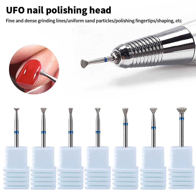 

Diamond Cutter Manicure Nail Drill Bits Electric Nail Files White Grinding Bits Mills Cutter Nail Art Tools Accessories