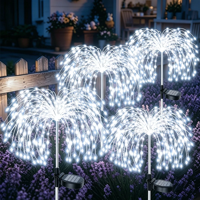 Solar Firework Garden Light Waterproof LED Solar Stake Dandelion Lawn Lamp Outdoor Garden Yard Xmas Party Landscape Decoration