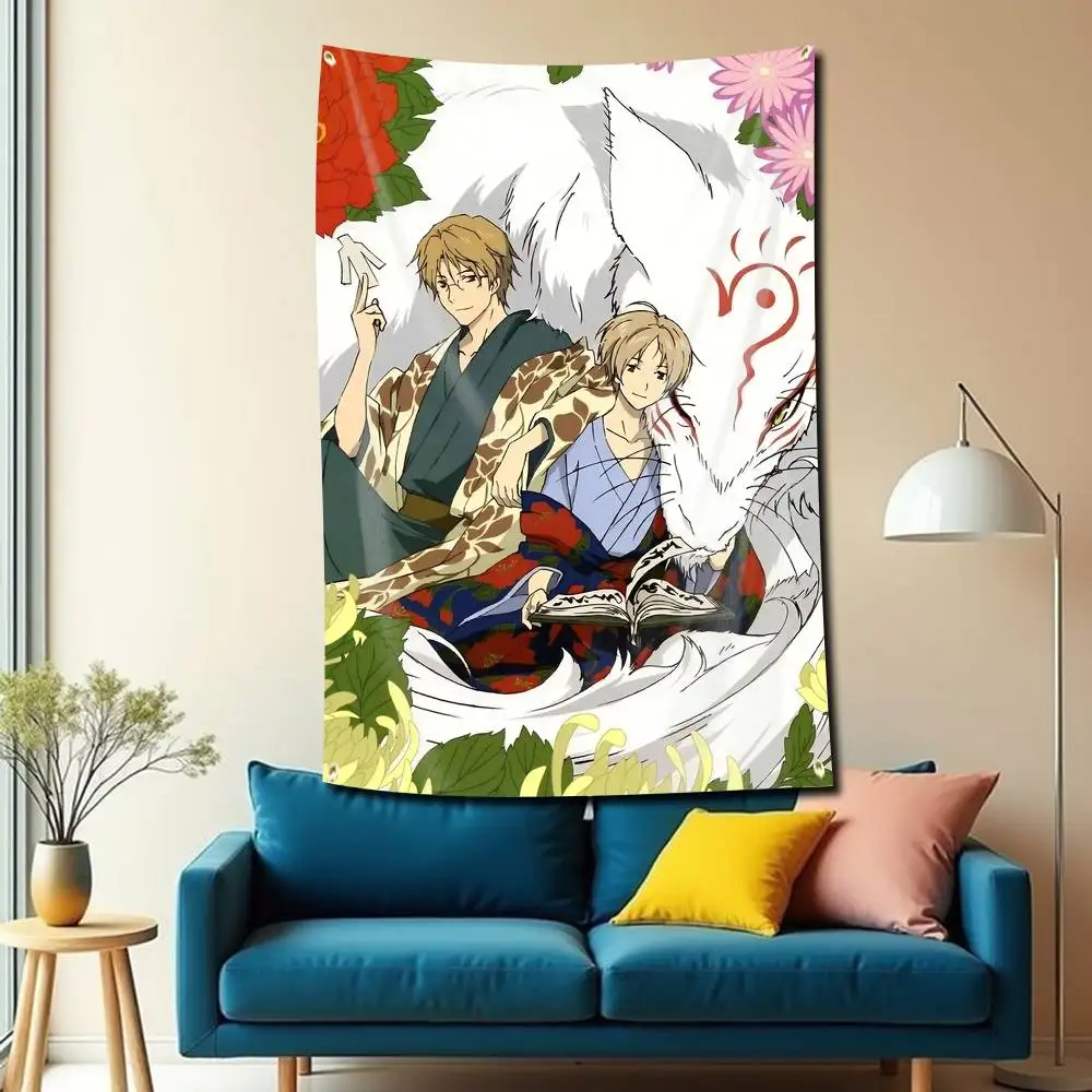 Natsume-Yuujinchou Anime  Flag Tapestry Banner for Bedroom Living Room Outdoor Camping Custom Supported
