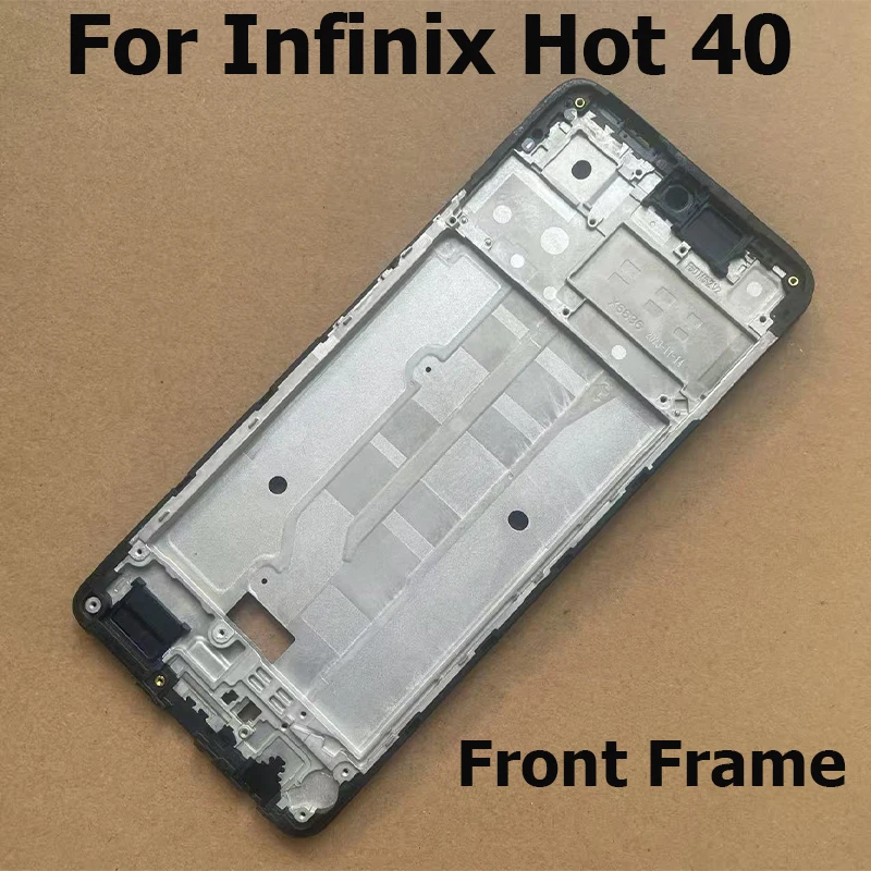 Middle Frame For Infinix Hot 40 LCD Front Bezel Faceplate Housing Chassis + Volume Button Repair Parts Replacement X6836