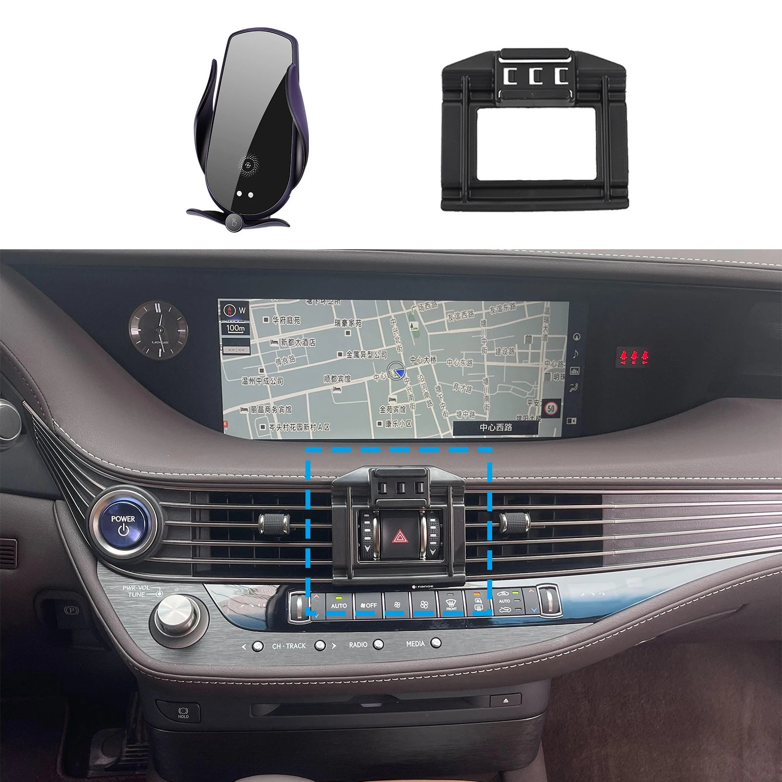 

GPS Bracket Navigation for Lexus LS LS350 LS500h UCF50 2017 2018 2019 2020 2011 2022 2023 2024 Car Phone Holder Stand Auto