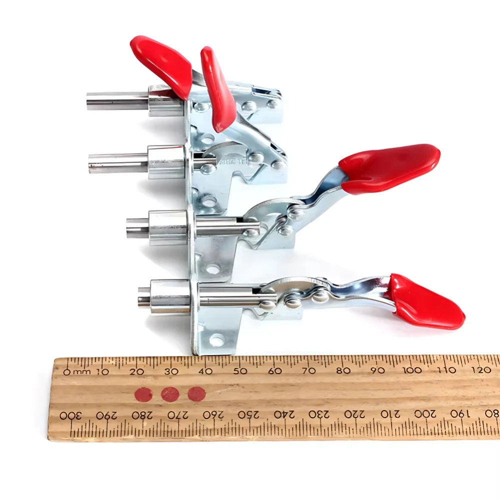 GH-301AM Klem Toggle Lepas Cepat 45KG Gaya Penjepit Klem Dorong-Tarik Plunger Stroke Alat Tangan Tipe Vertikal