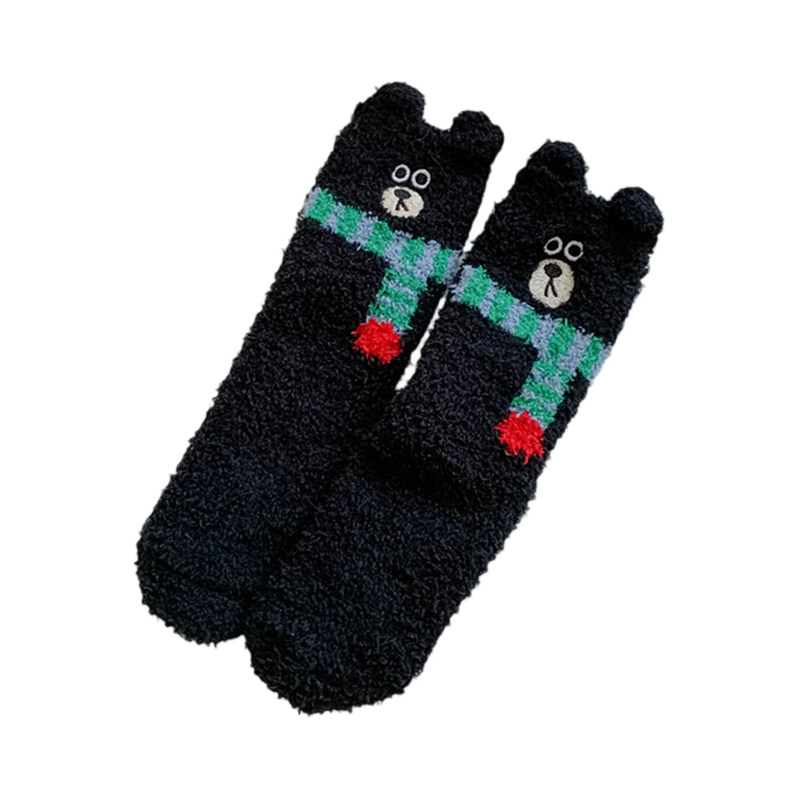 النساء الشتاء الدافئة رقيق الجوارب المنزل الطابق النوم ثلاثية الأبعاد لطيف الحيوان سميكة الصوف غامض جورب اليابانية الموضة الكورية نمط 2025