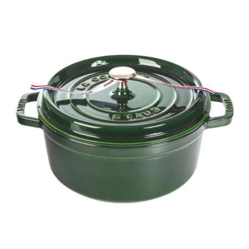 Dutch Oven Cast Iron Pot: 24 Cm Enameled Casserole, High-Quality Home Cooking Set, Cast Iron Casserole