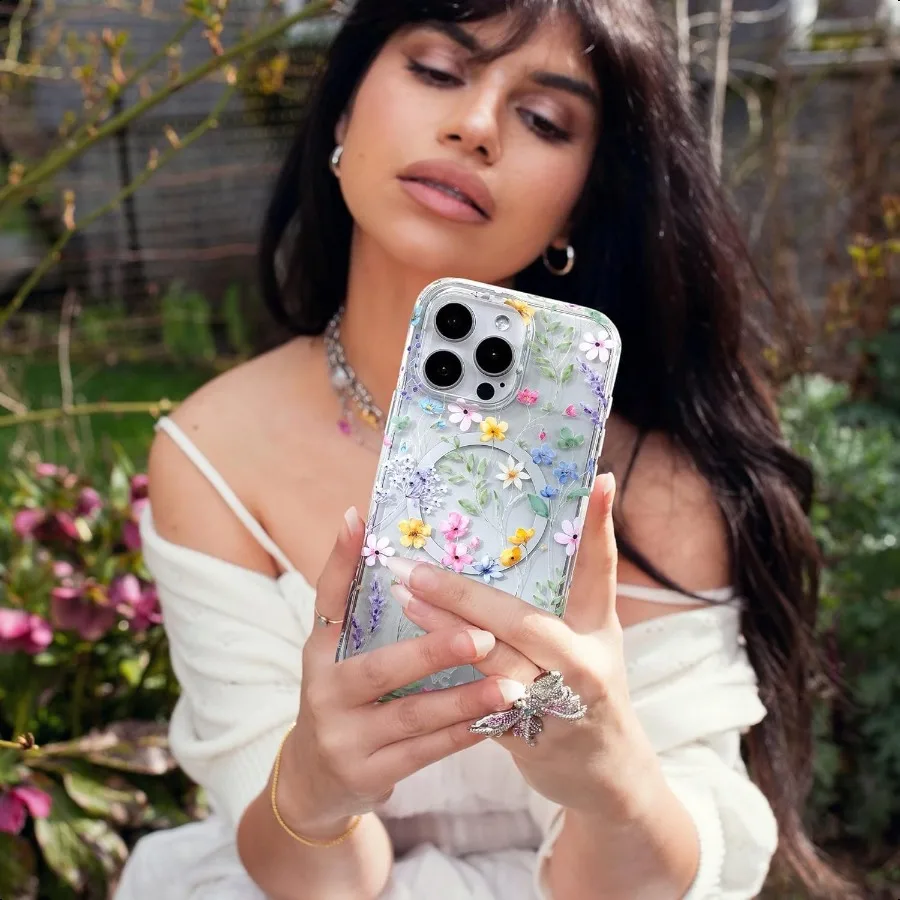 VEET CAVIAR Hülle für iPhone 17 Pro Max, kompatibel mit MagSafe, 10 Fuß, tropfenförmig getestet, niedliche, mädchenhafte Designer-Schutzhüllen für Frauen