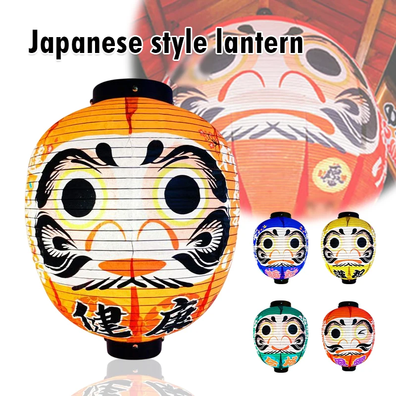 

Japanese Style Cartoon Daruma Lantern Good Luck Wealth Waterproof Cloth Lantern Sushi Restaurant Cuisine Izakaya Decor Ornaments