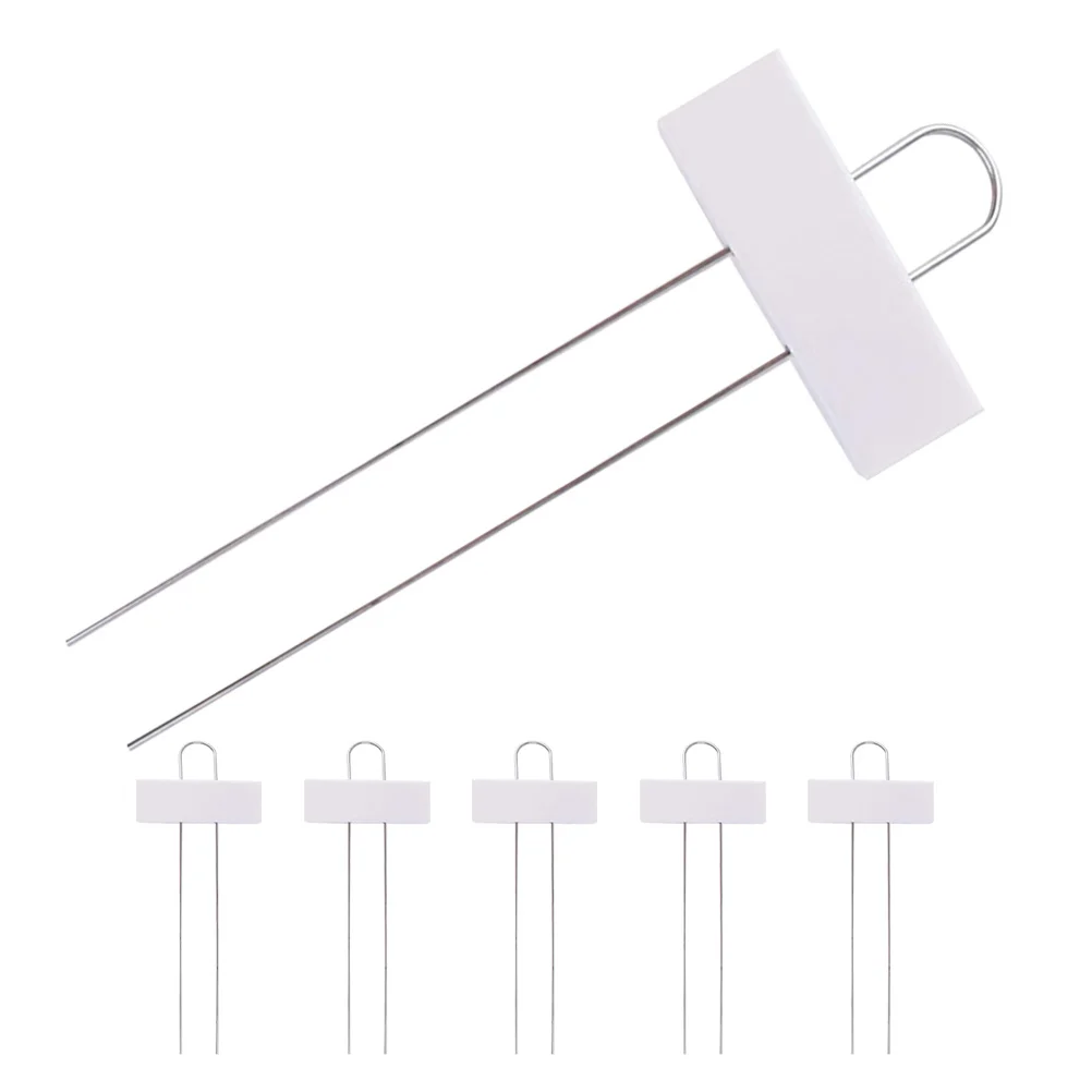 6 قطعة ملصقات نباتية معدنية طويلة مقاومة للماء للاستخدام في الحديقة الخارجية تحديد النباتات الدفيئة للكتابة مقاومة للصدأ على شكل حرف T #5