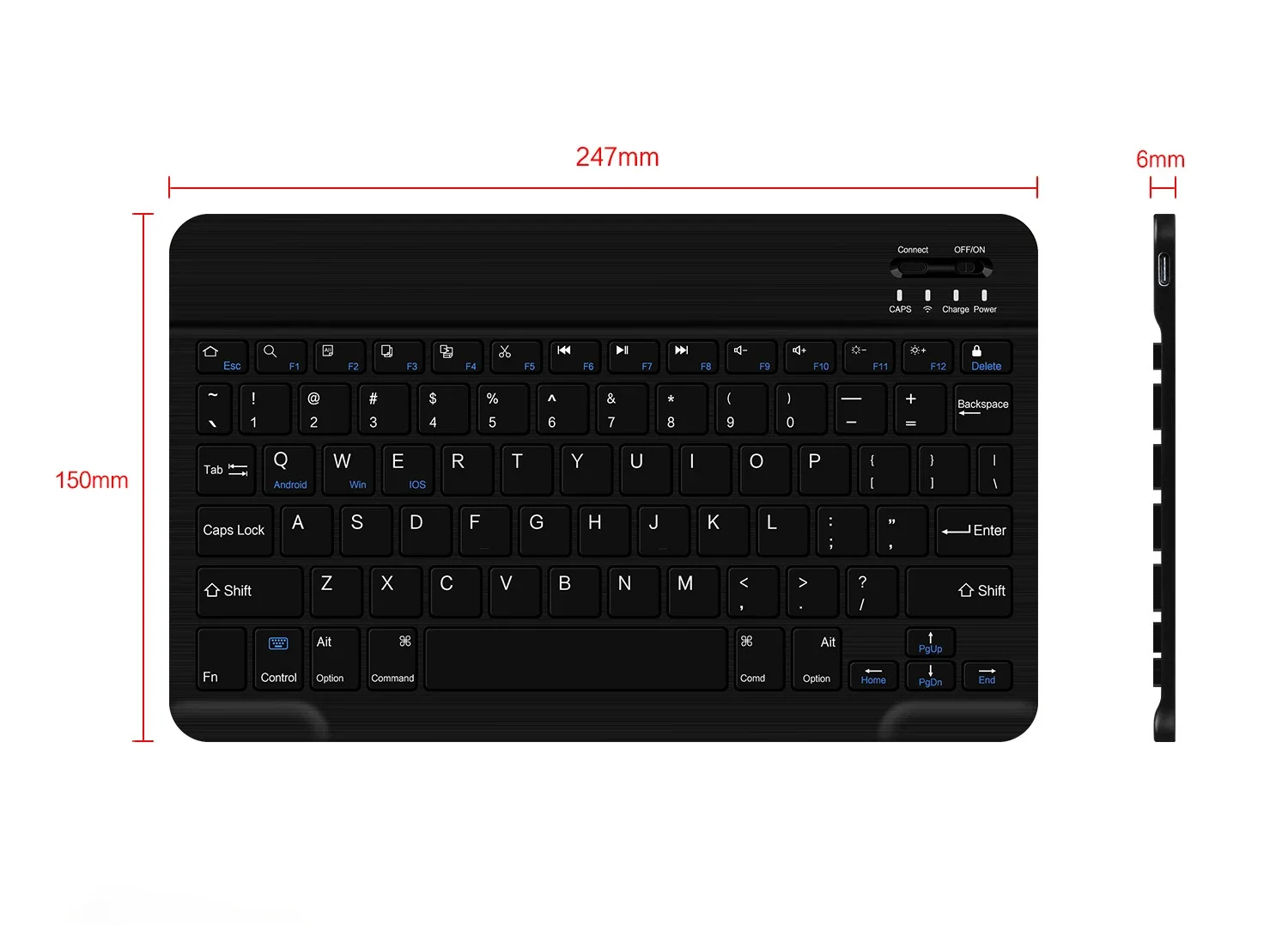Wineecy Tastiera Custodia per Lenovo Tab P11 2nd Gen 11,5 TB350FU/TB350XU 2022 [Layout Italiano], Slim Cover con Magnetica Wireless Bluetooth Tastiera Keyboard