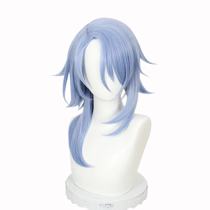 Xiu Dan Genshin Impact Inazuma Panseiyasumi Kamisato Ayaka Cosplay Perücke Seitenscheitel Realistische Kopfhaut Top 466P