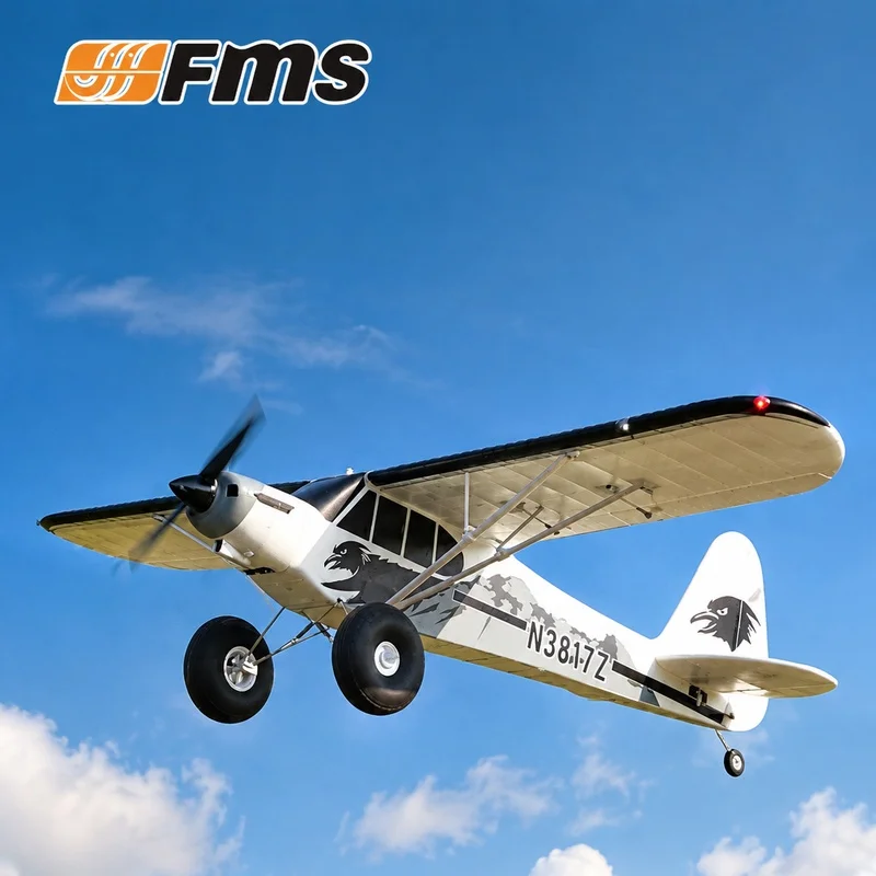 FMS 1300mm PA 18 RC Airplane Fixed Wing Foam Remote Control Plane Model RTF With Flight Simulator For Beginner Outdoor Flying