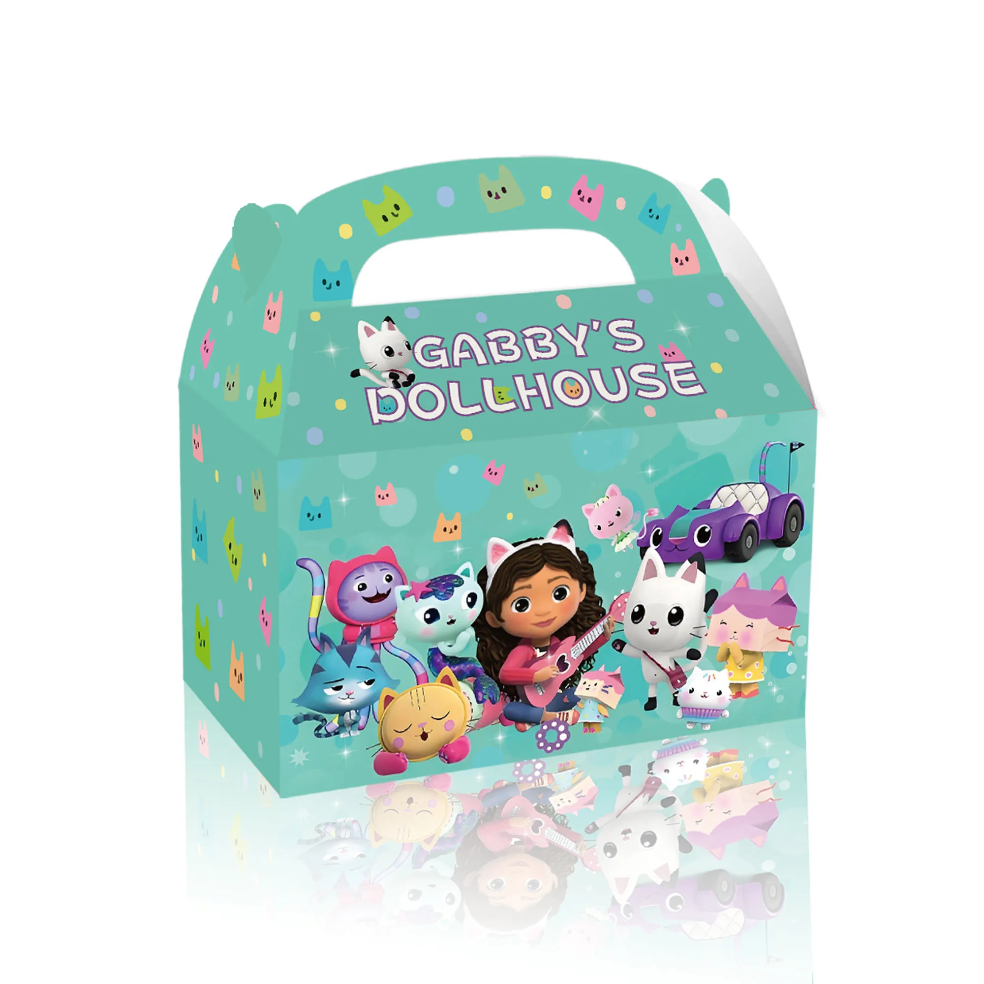 12/24 pezzi Gabby Dollhouse Cats Party Candy Box Decorazione confezione regalo di compleanno per bambini MINISO