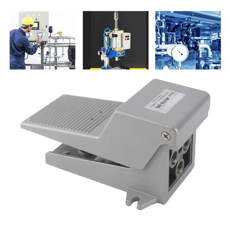 Foot Valve Mechanical Parts 2-Position 5-Way Aluminum Pedal Directional With Cover Lock