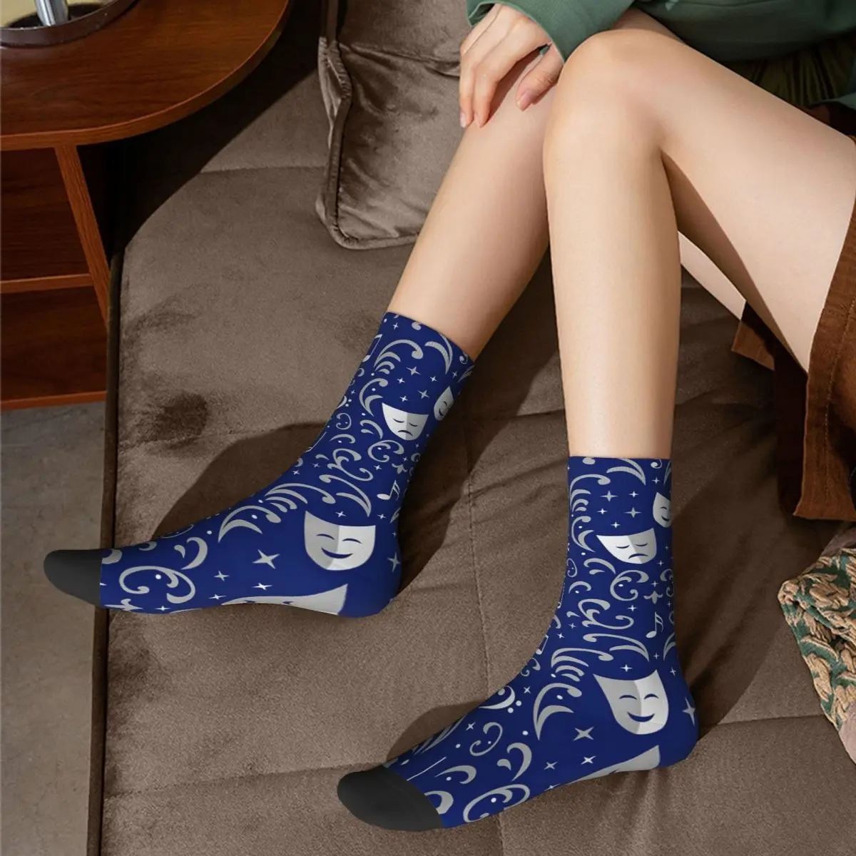 Chaussettes de théâtre Damask pour adultes, chaussettes unisexes, chaussettes pour hommes et femmes