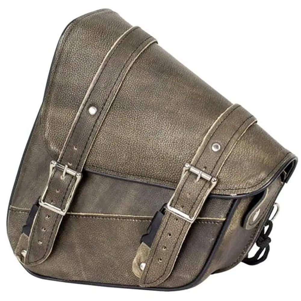 

Free Shipping Motorcycle Swingarm Bag with Brown Leather, Swing Arm Bag Motorcycle Saddlebag Left Side Tool Bag Fit for Softail/