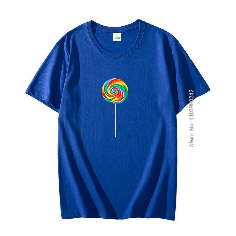 Colourful Lollipop Lollypop Sucker Unisex Fashion Cotton T-shirt Graphic T Shirts Oversize t-shirts Harajuku Men's Clothing