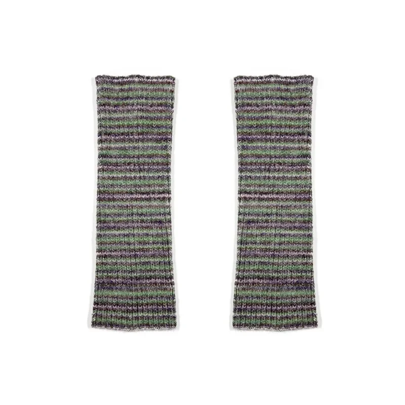 خمر مزيج الصوف متماسكة تدفئة الساق للنساء مخطط التدرج Y2K نمط ترهل الجوارب طبقات الموضة