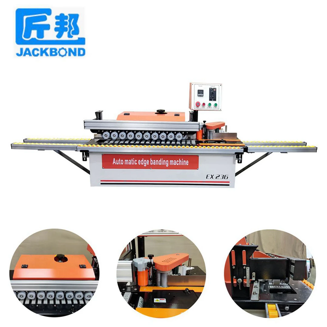 Polishing and Cutting PVC Wooden Furniture Factory Hot Press Hot Melt Adhesive Automatic Feeding Edge Banding Machine