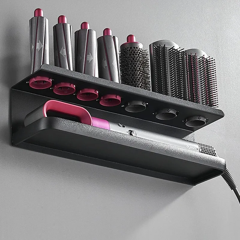 New Wall-mounted Dryer Hair Curler Storage Rack Suitable for Dyson Airwrap Necessary Bathroom Shelf Hair Care Tool Storage