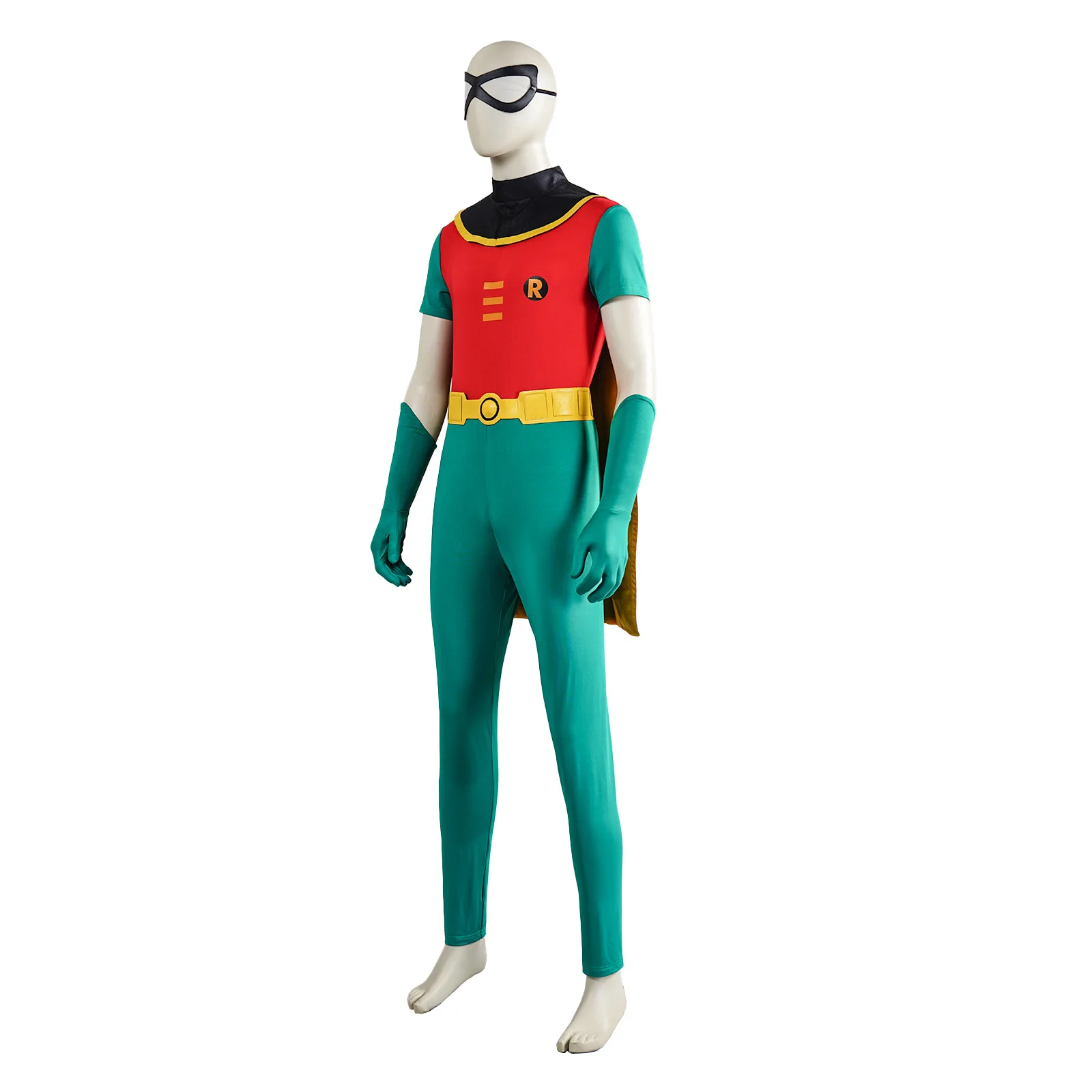 

Superhero Robin, One-piece Tights Halloween Cos Costume Robin Cosplay With Cape