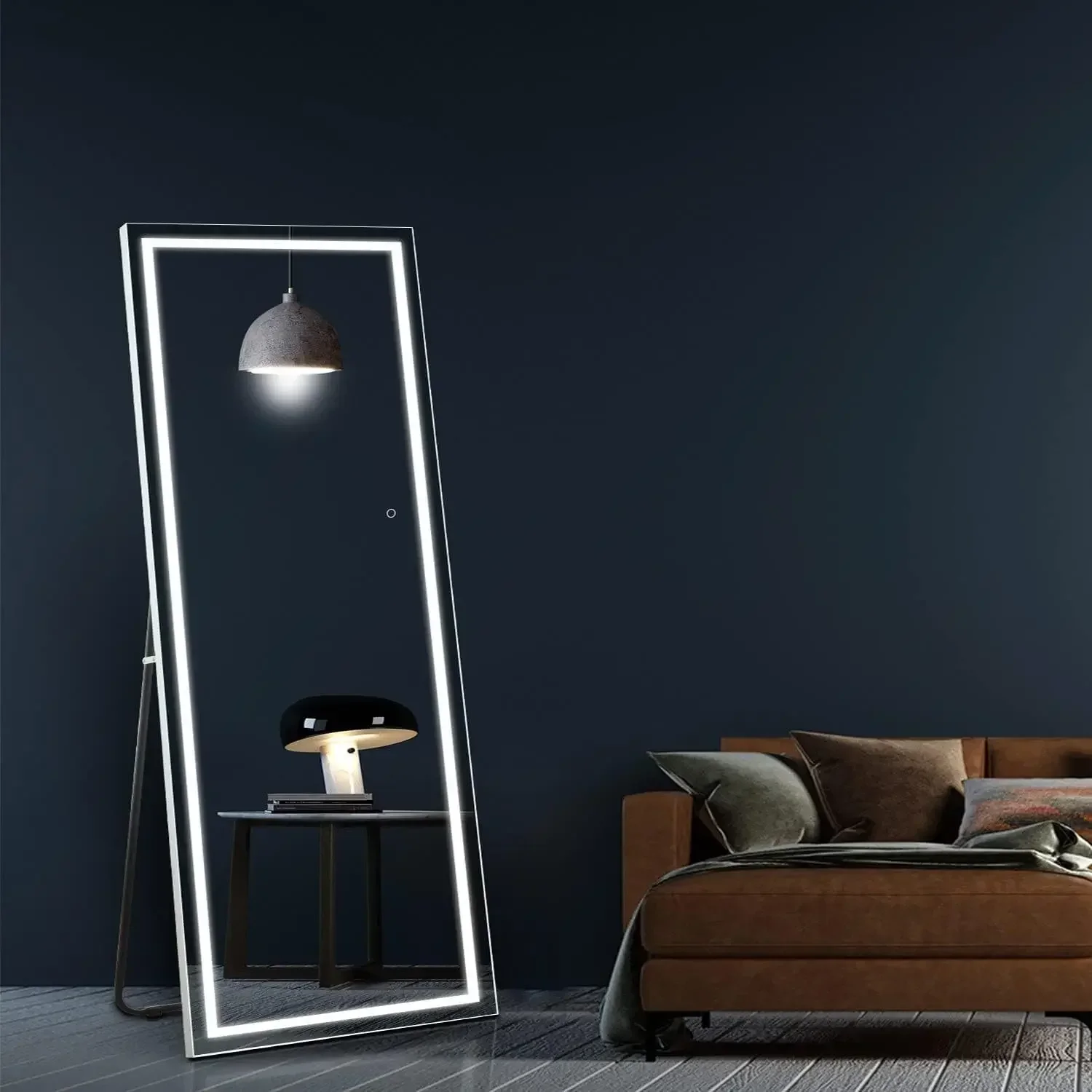 Full Length Mirror with LED Ls | LED Full Body Mirror, Touch Control Illuminated Mirror, Freestanding Mirror, Wall Mount  Leaning Against Wall 2-in-1 Mirroright