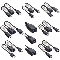 Type-C Mini Micro USB 2.0 Splitter Y 1 Female To 2 Male Data Charge Cable Extension Cord For Phone High Quality Sync Data Cable
