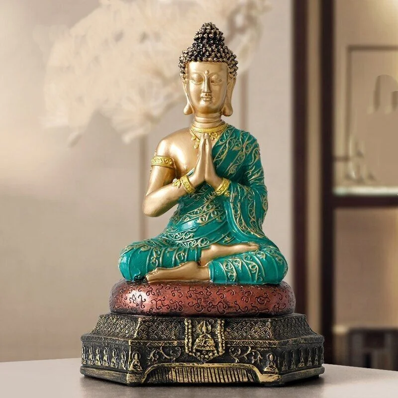

Buddha Thailand Decor Ornament Fengshui Hindu Sitting Buddha Figurine Decoration