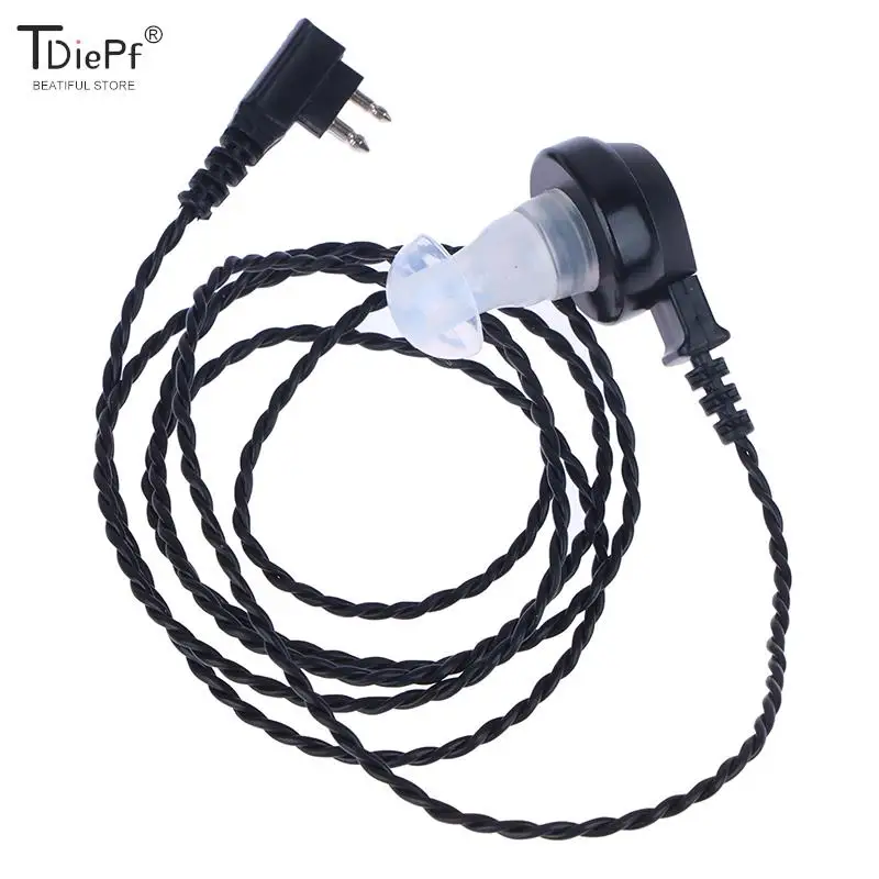 1Pcs Black Hearing Aid Unilateral Cord Wire+BTE Hearing Aid Receiver (2 pin) Amplifier Speaker Replacement Part