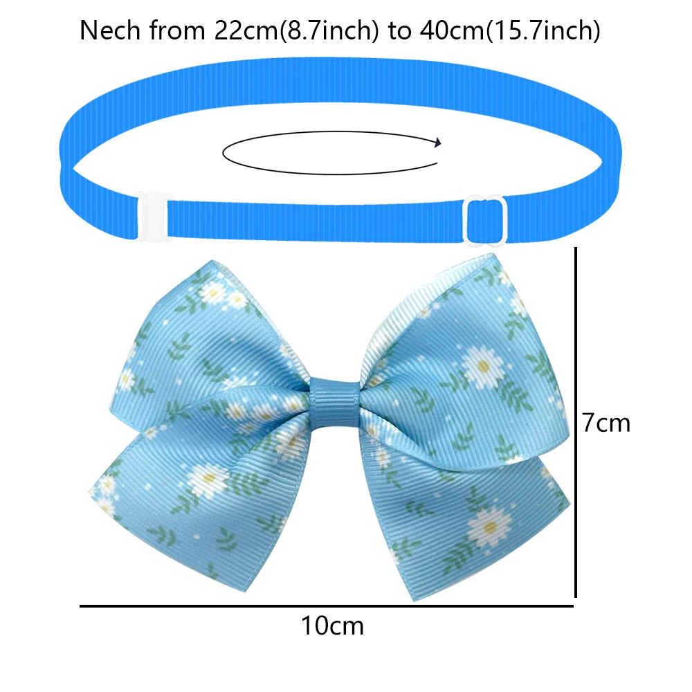 50/100pcs Spring Flower Style Small Dog Bow Tie For Small Dog Bows Pet Dog Bowties Collar For Dogs Pets Grooming Accessories