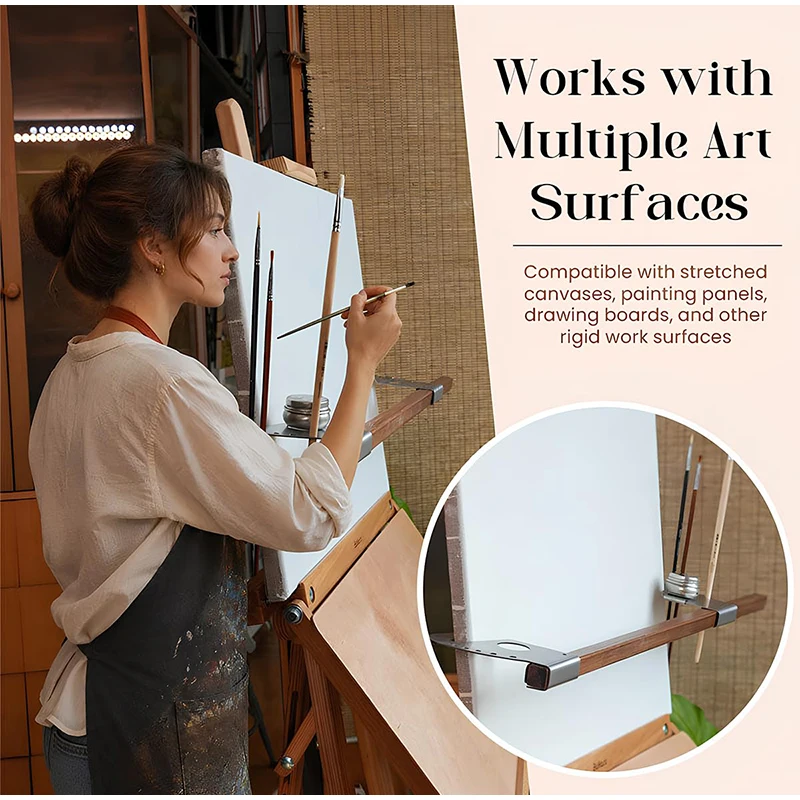 Adjustable Easel Hand Rest Support Bar Artist Hand Support Bridge Metal Wrist Rest Adjustable Height&Angl for Sketching Drawing view 3