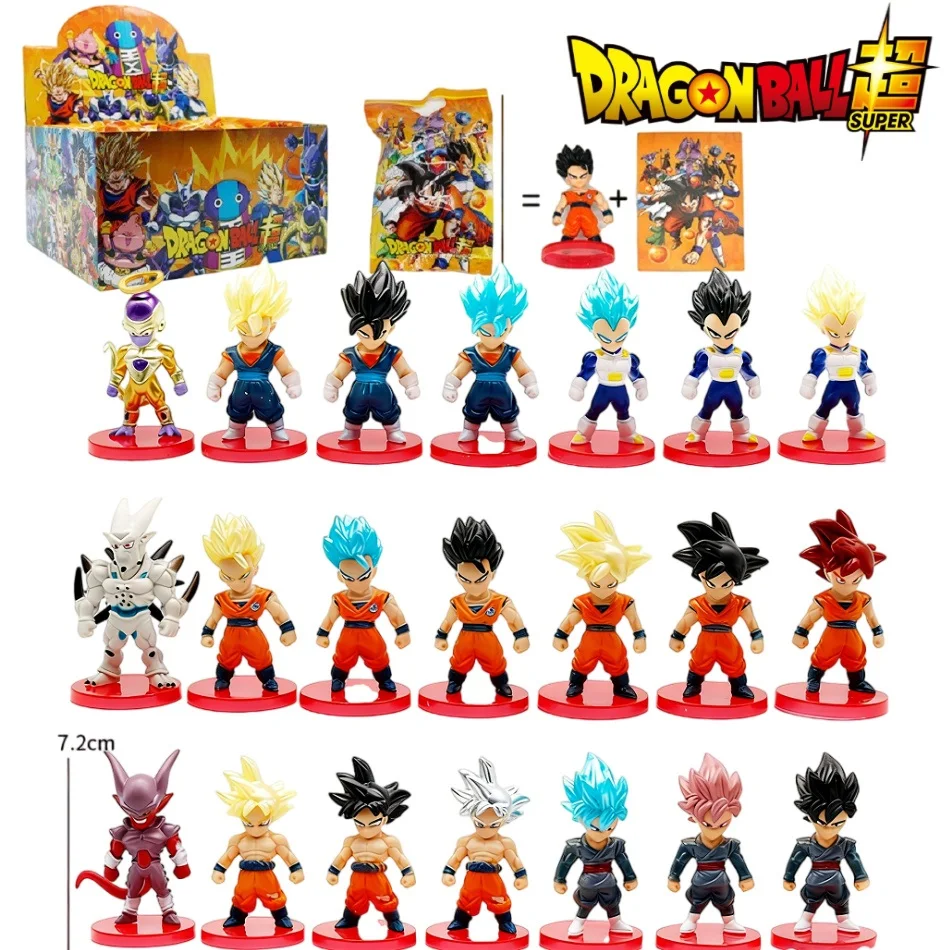 

1-24pcs Anime Dragon Ball blind box Super Saiyan Son Goku Vegeta Frieza Action Figure Dolls PVC Kits Collection Model Toys Gifts