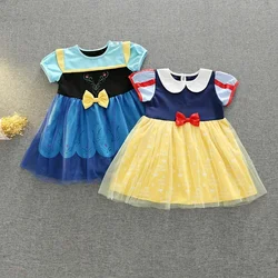 New Summer Kids Girl  Dress Cartoon Snow White Children's Christmas Frozen Elsa Fantasy Princess Dresses Q1804