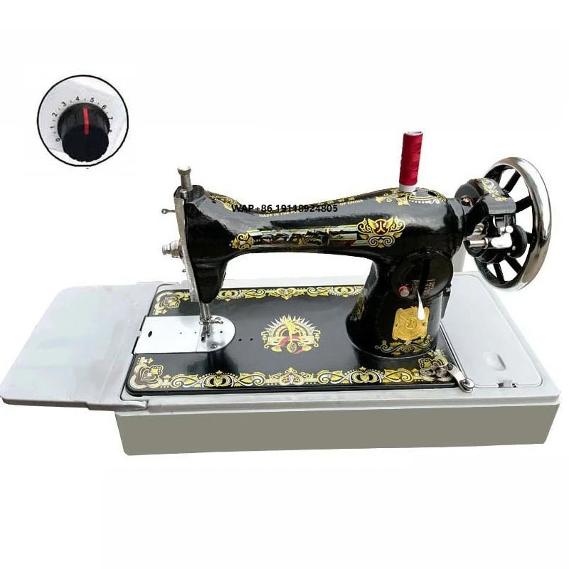 

Портативная электрическая швейная машинка в старинном стиле для толстых нитей, с прижимным транспортером, инструменты для портного дела