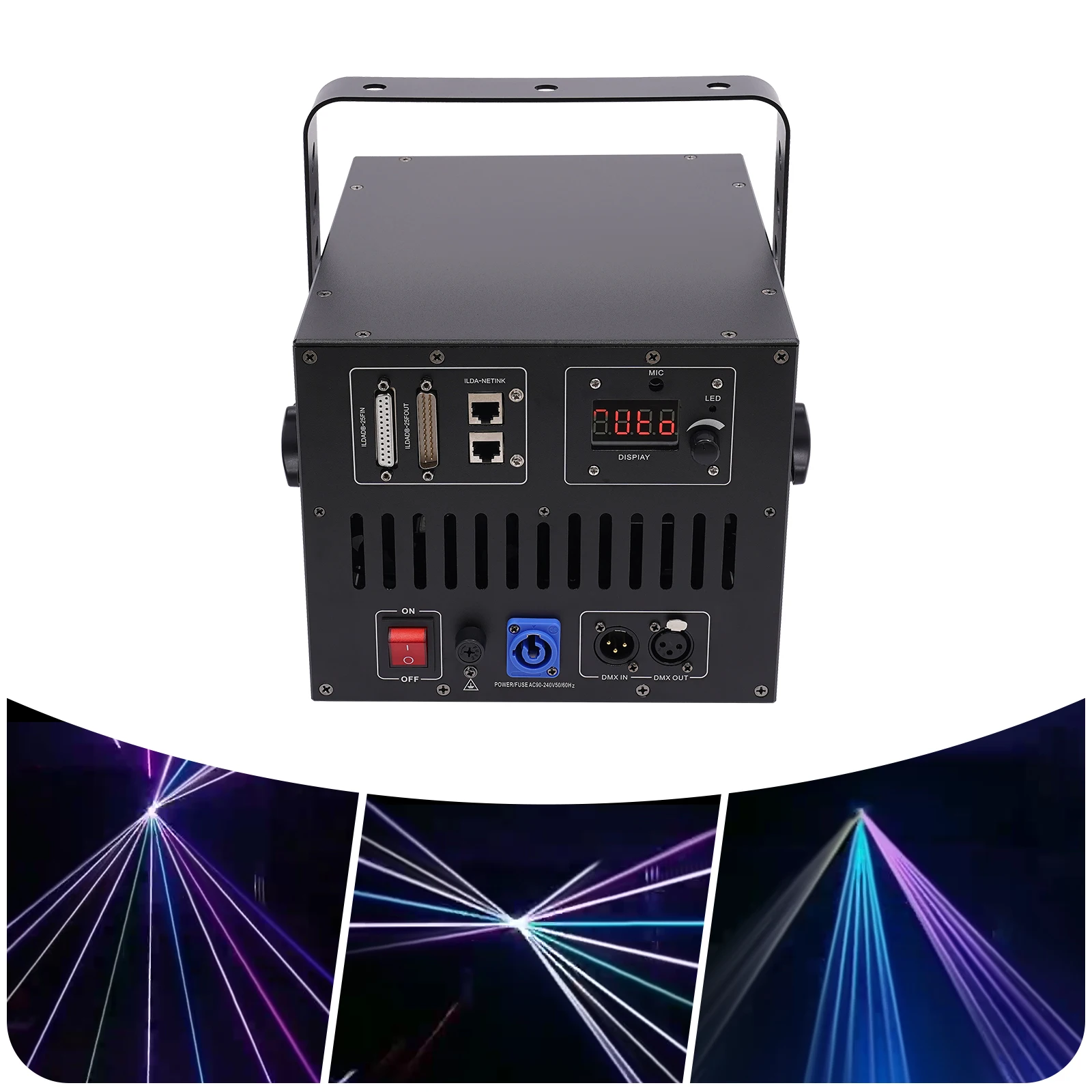 

5400ft² Laser Light ±30° DJ Light Portable Stage Light RGBW 300W Support DMX512 & Self-Propelled, Voice Stage Lighting for Party