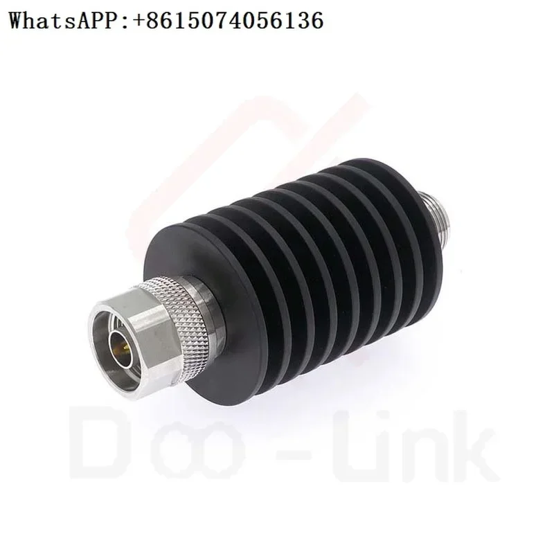 N coaxial fixed attenuator DC-6GHz 20W 1-60dB bidirectional attenuation joint copper-plated ternary alloy.