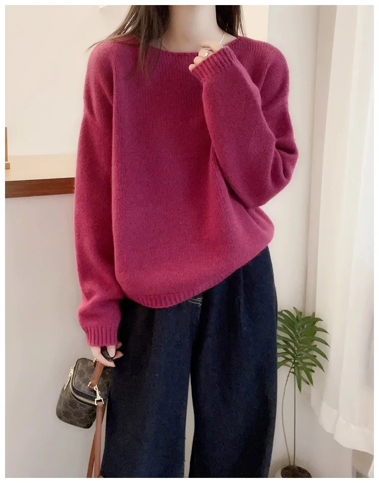 Cashmere Sweater Women High Quality Round neck Loose Thick Sweater Large size Pullover Shirts Winter Winter sweater woman